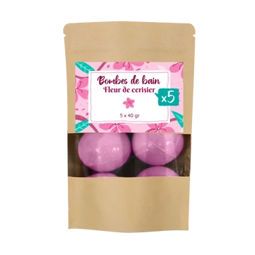Fürdőbomba zsák 5 db - Cseresznyevirág illat