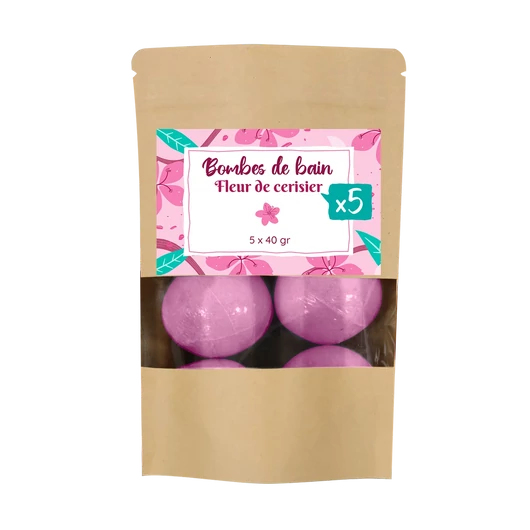Fürdőbomba zsák 5 db - Cseresznyevirág illat