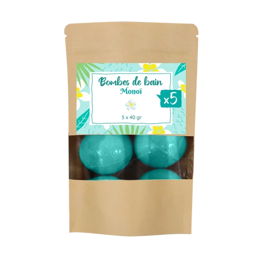 Fürdőbomba zacskó 40 gramm x 5 - Monoi illat